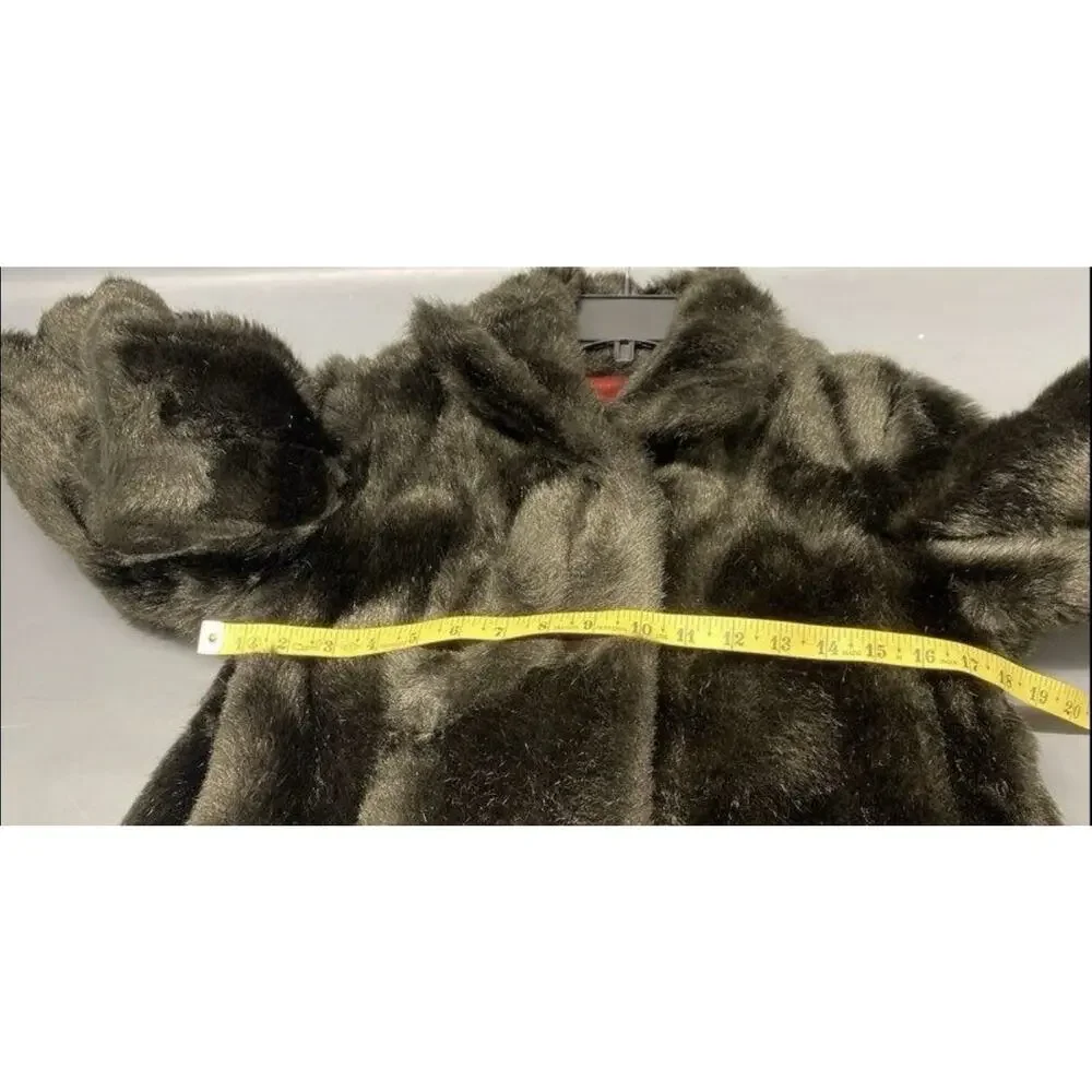 VNT 70s 90s Passport Plush Faux Fox Rabbit Fur Short Jacket Sm 10 Mob Satin 36w - Picture 6 of 15